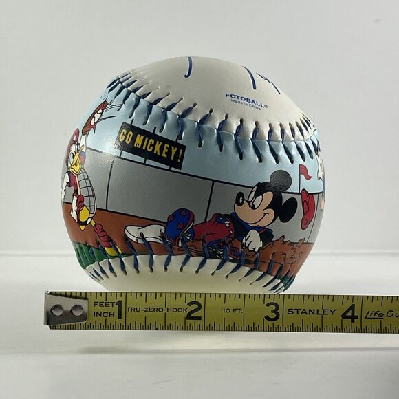 VTG Walt Disney World Fotoball Softball Signed Baseball In Glove Locker Protect - Picture 7 of 8